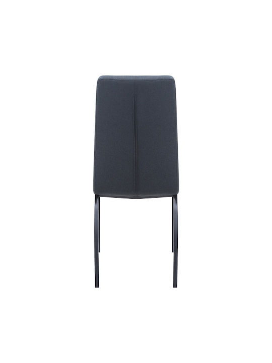 Fina Dining Room Fabric Chair Anthracite - Black 43x58x95cm
