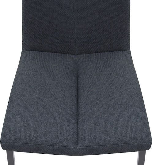 Fina Dining Room Fabric Chair Anthracite - Black 43x58x95cm