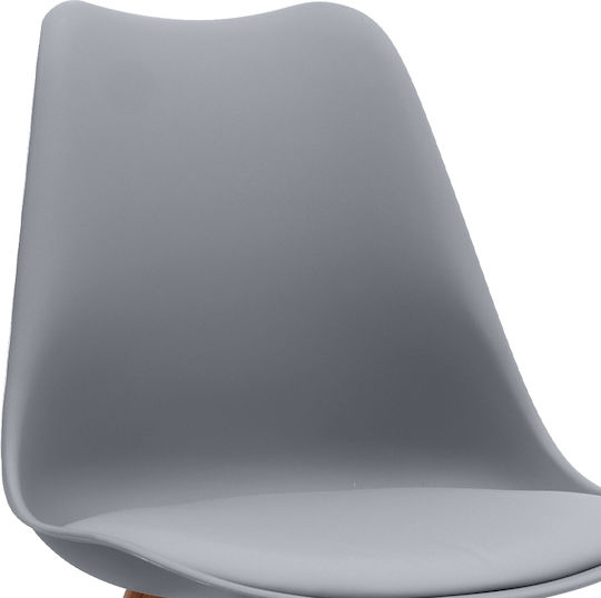 Viva Dining Room Polypropylene Chair Grey - Natural 48.5x54x80cm