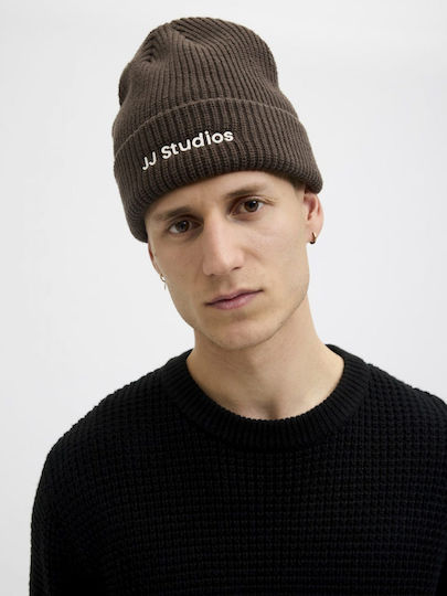Beanie Männer Beanie Gestrickt in Braun Farbe