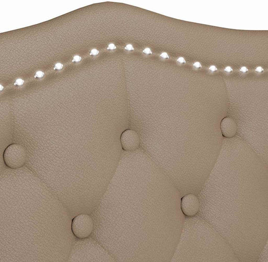 Two-Seater Couch Artificial Leather Cappuccino with Decorative Pillows 120.5x65x75 cm 42019283