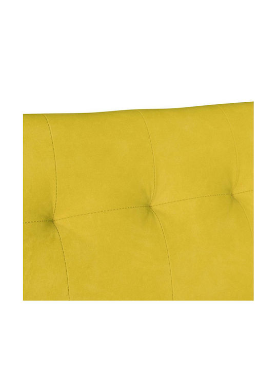 Canapea Cu Două Locuri Din Catifea Galbenă 112x65.5x75cm