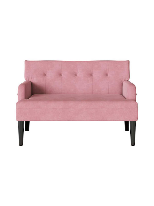 Canapea Cu Două Locuri Din Catifea Roz 112x65.5x75cm