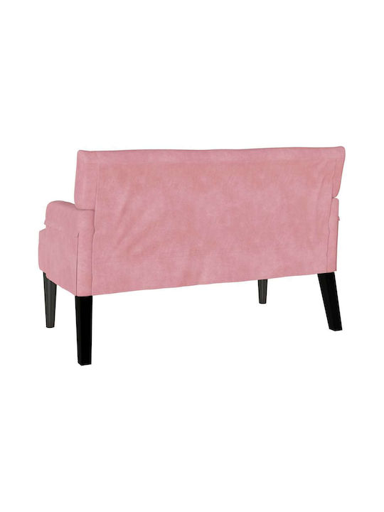 Canapea Cu Două Locuri Din Catifea Roz 112x65.5x75cm