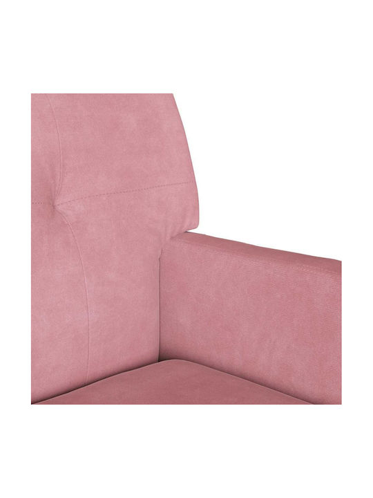 Canapea Cu Două Locuri Din Catifea Roz 112x65.5x75cm