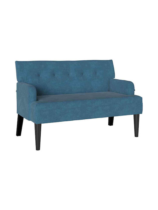 Διθέσιος Καναπές Βελούδινος Μπλε 112x65.5x75εκ.