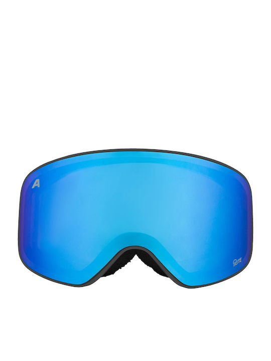 Alpina Ski- & Snowboardbrille Kinder Schwarz mit Linse Spiegel in Schwarz Farbe