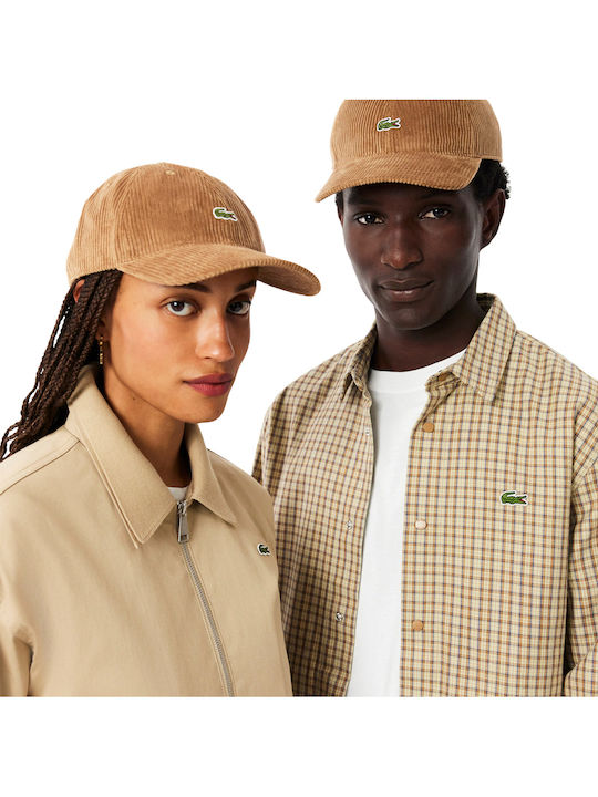Lacoste Șapcă Din Catifea Unisex Lacoste Maro Rk3447-dpc