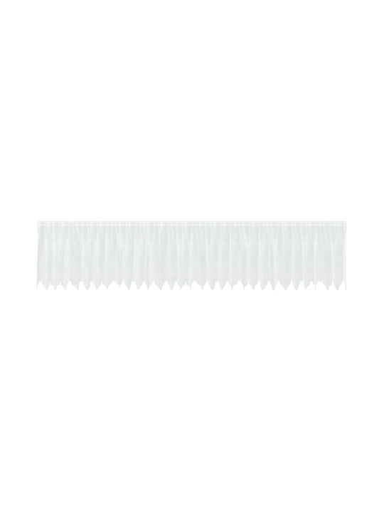 vidaXL White Window Curtain with Tab Top 750x100cm