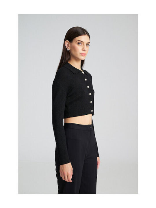 Madison Γυναικεία Πλεκτή Ζακέτα Black