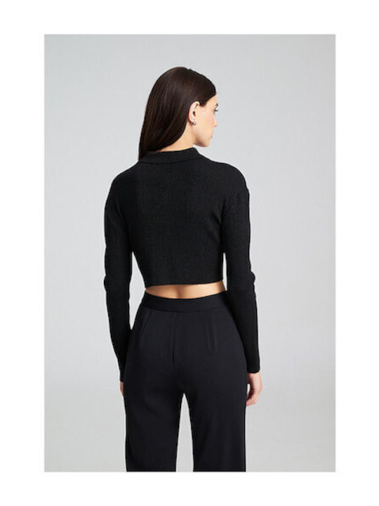 Madison Γυναικεία Πλεκτή Ζακέτα Black