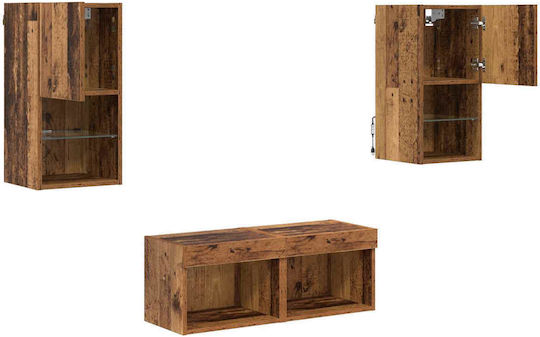 Животно помещение ТВ единица Old Wood с Осветление Д30.5xШ30xВ60бр
