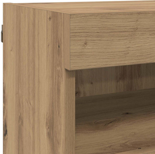 Животно помещение ТВ единица Дъб Artisan с Осветление Д30.5xШ30xВ104бр