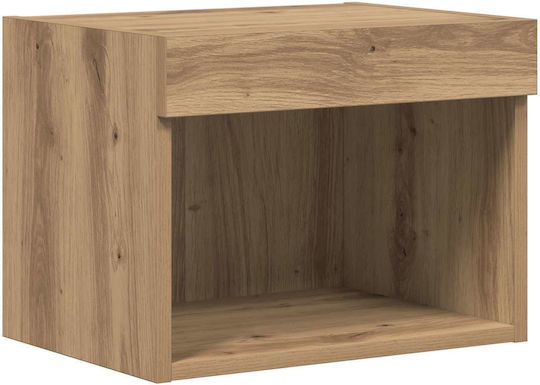 Living Room TV Unit with Lighting Artisan Oak L30.5xW30xH60cm