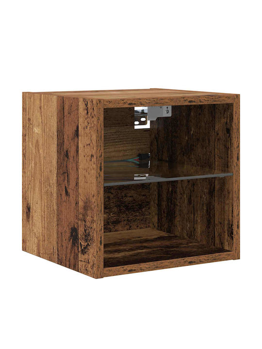 Wohnzimmer TV-Einheit Old Wood mit Vitrine & Beleuchtung L30xB28.5xH30cm