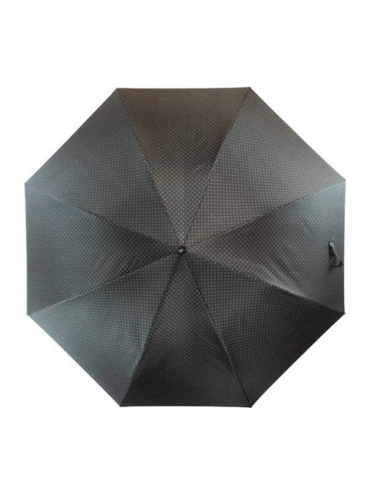 Rain Windproof Automatic Umbrella with Walking Stick Gray