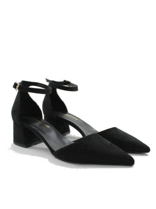 Pumps mit Riemchen Schwarz