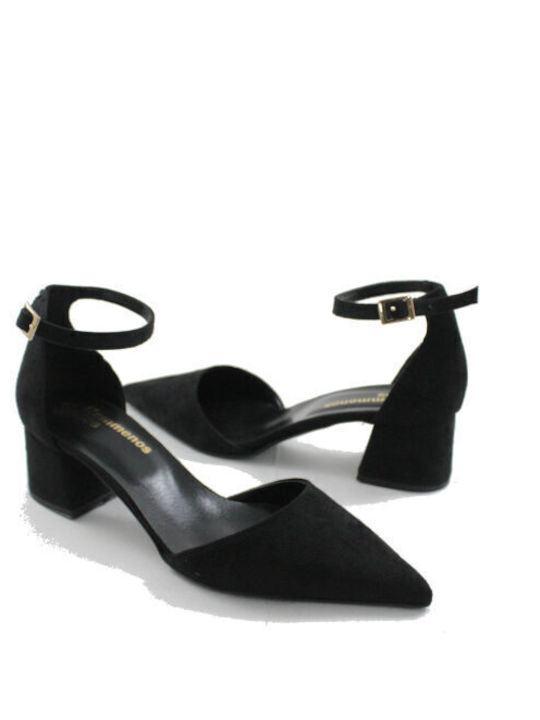Pumps mit Riemchen Schwarz
