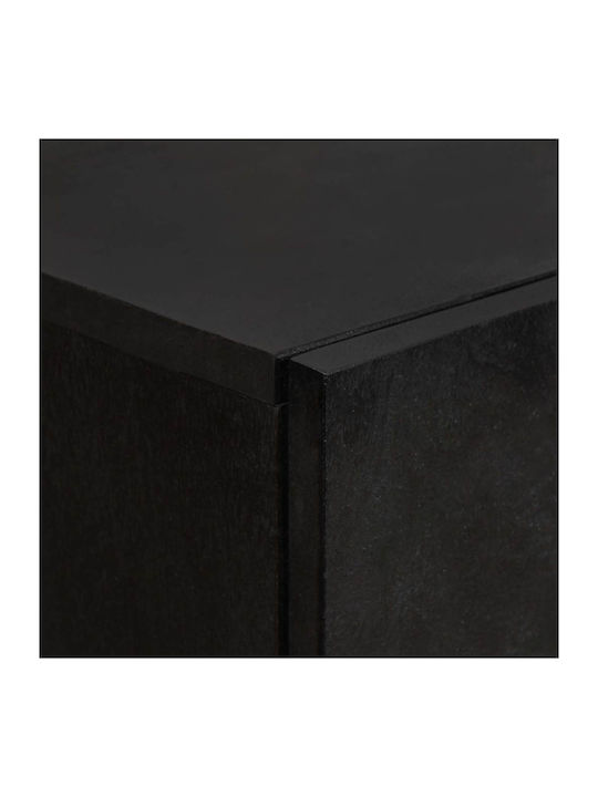 Δίφυλλη Ντουλάπα Μαύρο 60x33x100cm