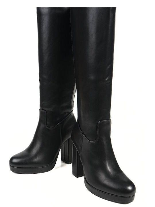 Damenstiefel mit hohem Absatz Schwarz
