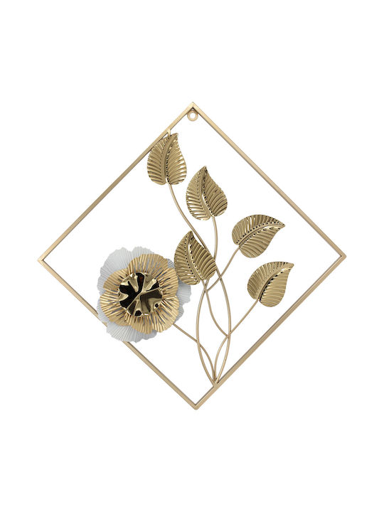 Keskor Wall Decor Gold Made of Metallic 123x5x56cm