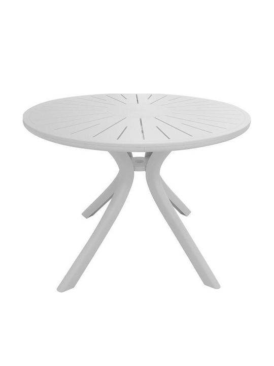 Fl8100 Kitchen Plastic Table White 100x75x75cm