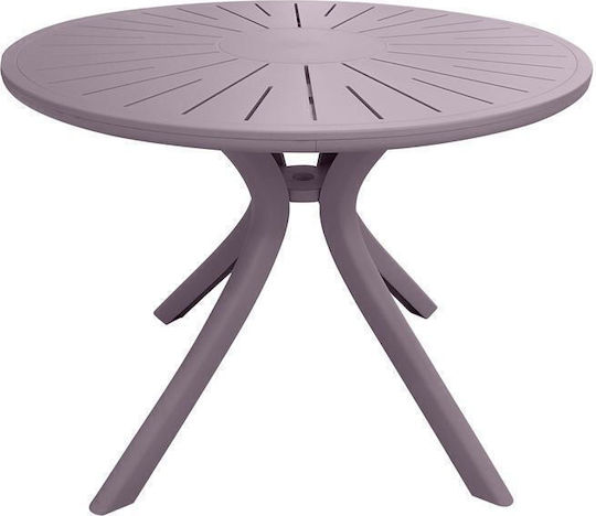 Fl8100 Кръгла Маса За Кухня Пластмаса Сива 100x75x75см