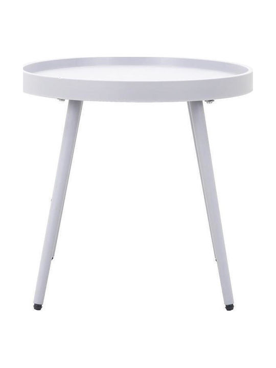 Sitting Room Table for Small Outdoor Spaces Made of Polypropylene Solin White 49x49x46cm