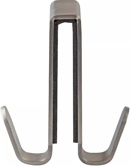 Fackelmann Άγκιστρο Μπάνιου Διπλό με Βίδες ​3.8x11.4cm Inox Ασημί