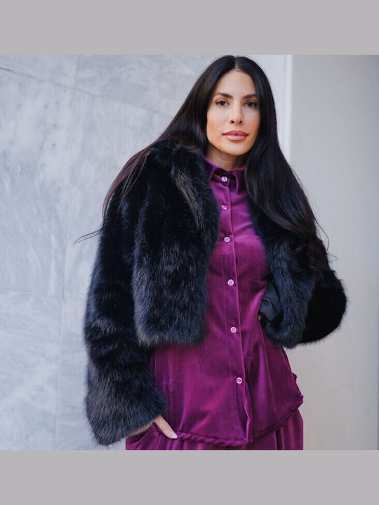 Women's Short Fur Black