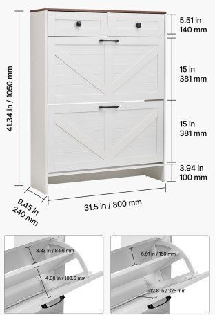 Wooden Shoe Organizer 80x24x105cm