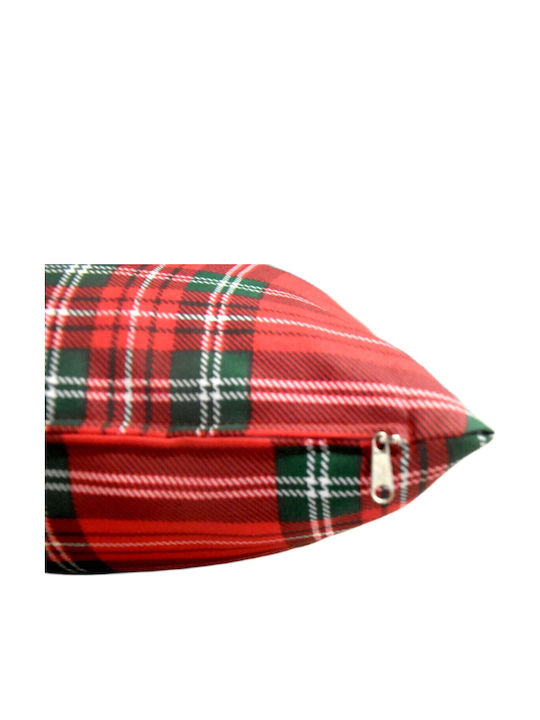 Decotelia Decotelia Weihnachtsdekorative Kissen 45x45 Rote Karos