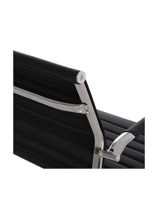 Chair Visitor Boss with Arms in Black Color 54x56x87cm 2pcs