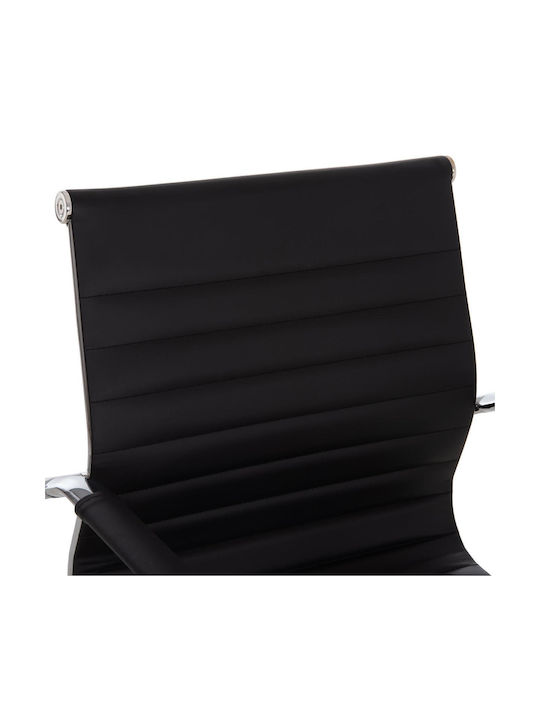 Chair Visitor Boss with Arms in Black Color 54x56x87cm 2pcs