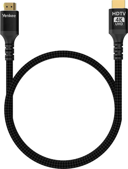 Yenkee HDMI 2.0 Premium High Speed 4K 60Hz HDR Kabel HDMI-Stecker - HDMI-Stecker 1,5m Schwarz