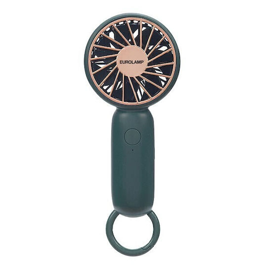 Eurolamp Ανεμιστηράκι Χειρός USB Πράσινο 300-20546