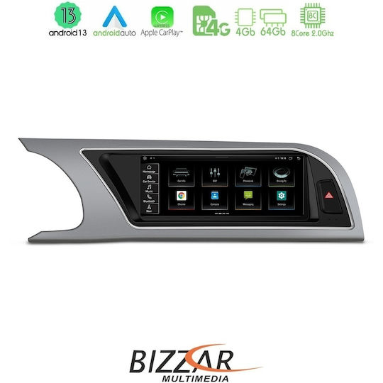 Bizzar Auto-Audiosystem für Audi A5 2008-2015 (Bluetooth/USB/WiFi/GPS/Apple-Carplay/Android-Auto) mit Touchscreen 8.8"