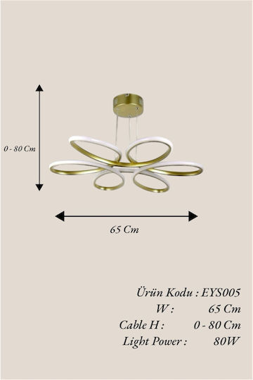 Epiplo-Fos Pendant Light Gold 60x60x80cm