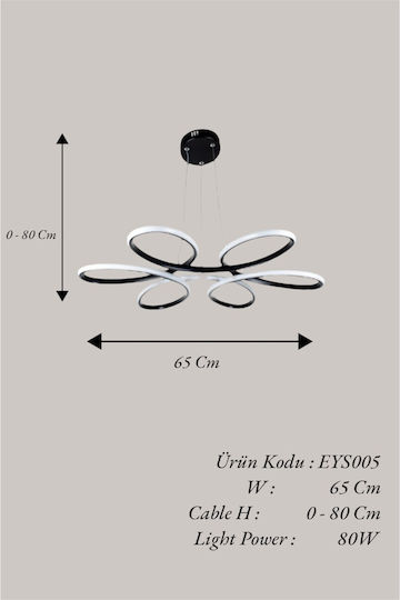 Epiplo-Fos Pendant Light Black 60x60x80cm