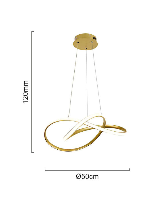 Powertech Hängelampe Gold 50x50x120cm.