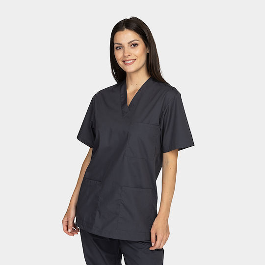 B-Well Unisex Σετ Ιατρικό Παντελόνι και Μπλούζα Γκρι