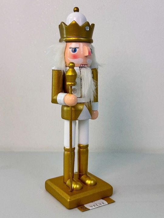 Velve Nutcracker de Crăciun Lemn Auriu
