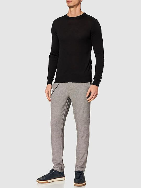 Παντελόνι Chino σε Slim Εφαρμογή Brown Houndstooth