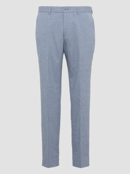Label Παντελόνι Κοστουμιού σε Slim Εφαρμογή Light Blue