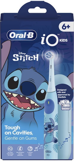 Oral-B iO Kids Children's Electric Toothbrush with Timer for 6+ Years Stitch with Travel Case