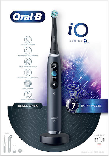 Oral-B Io Series 9n Electric Toothbrush Battery with Pressure Sensor and Travel Case Black