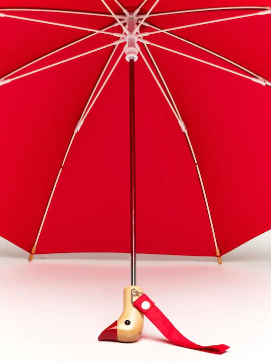 Original Duckhead Kinder Regenschirm Gebogener Handgriff Rot