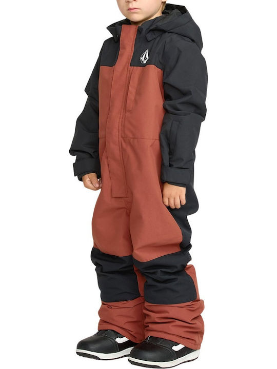 Volcom II0452600-HEN Παιδική Ολόσωμη Φόρμα Σκι & Snowboard Καφέ