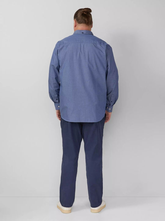 Cu mânecă lungă Bumbac Cămașă Cu buline Dark Blue