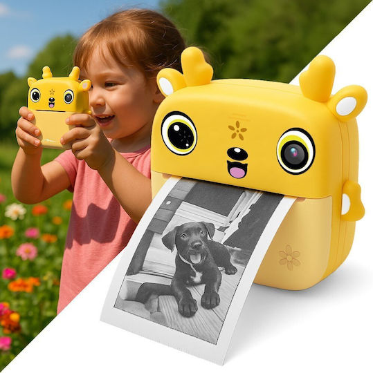Media-Tech Snapi Children's Camera 8MP with Thermal Printing Yellow